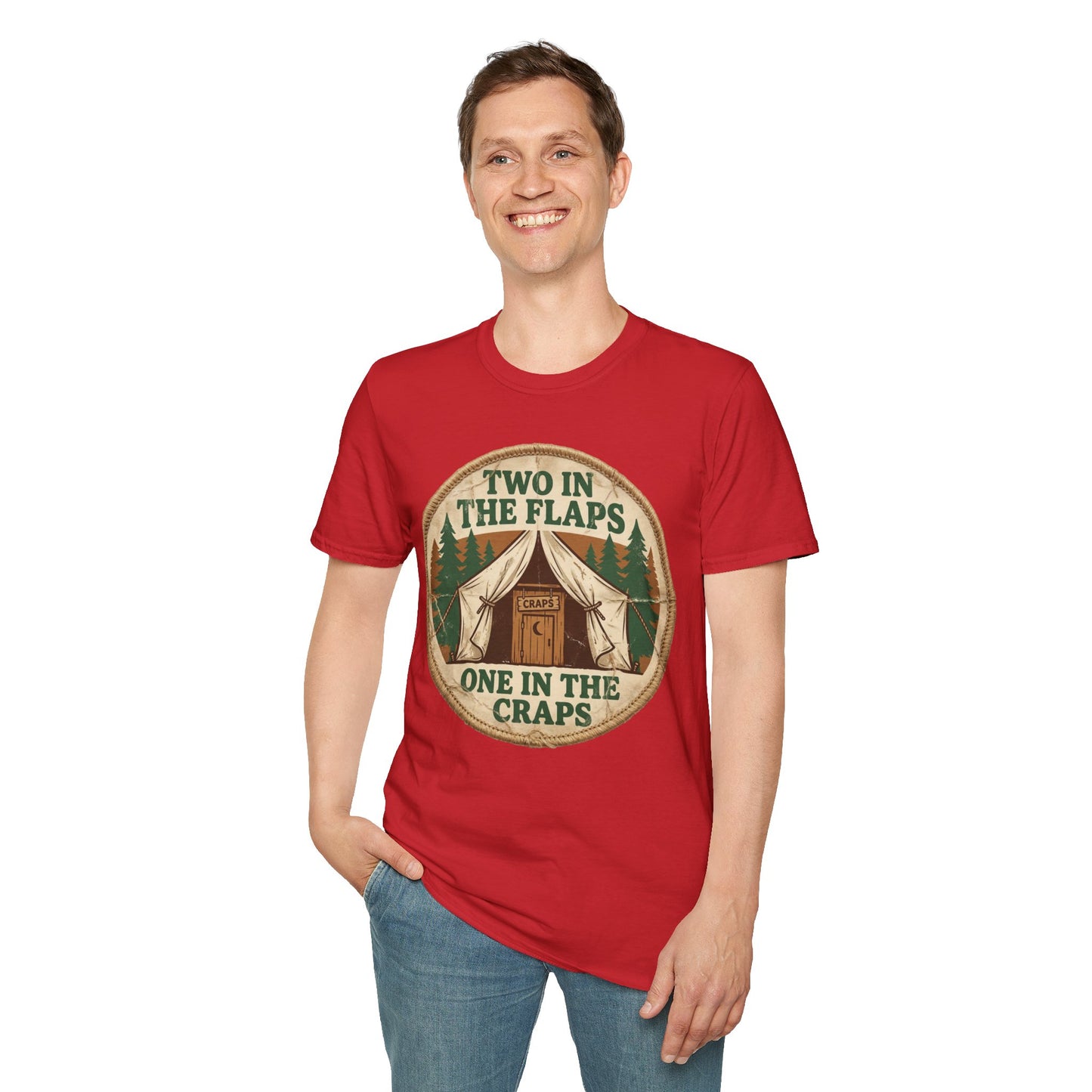 "Two in the Flaps, One in the Craps" Graphic T-Shirt