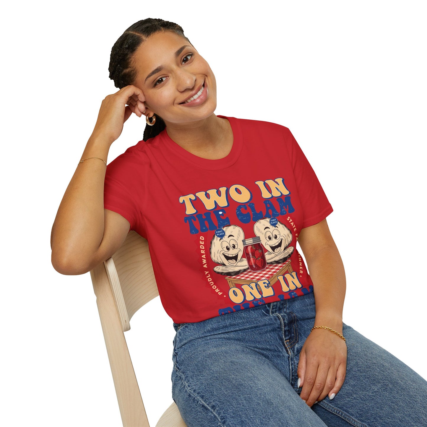 "Two in the clam One in the (jam)" - Vintage Graphic Tee