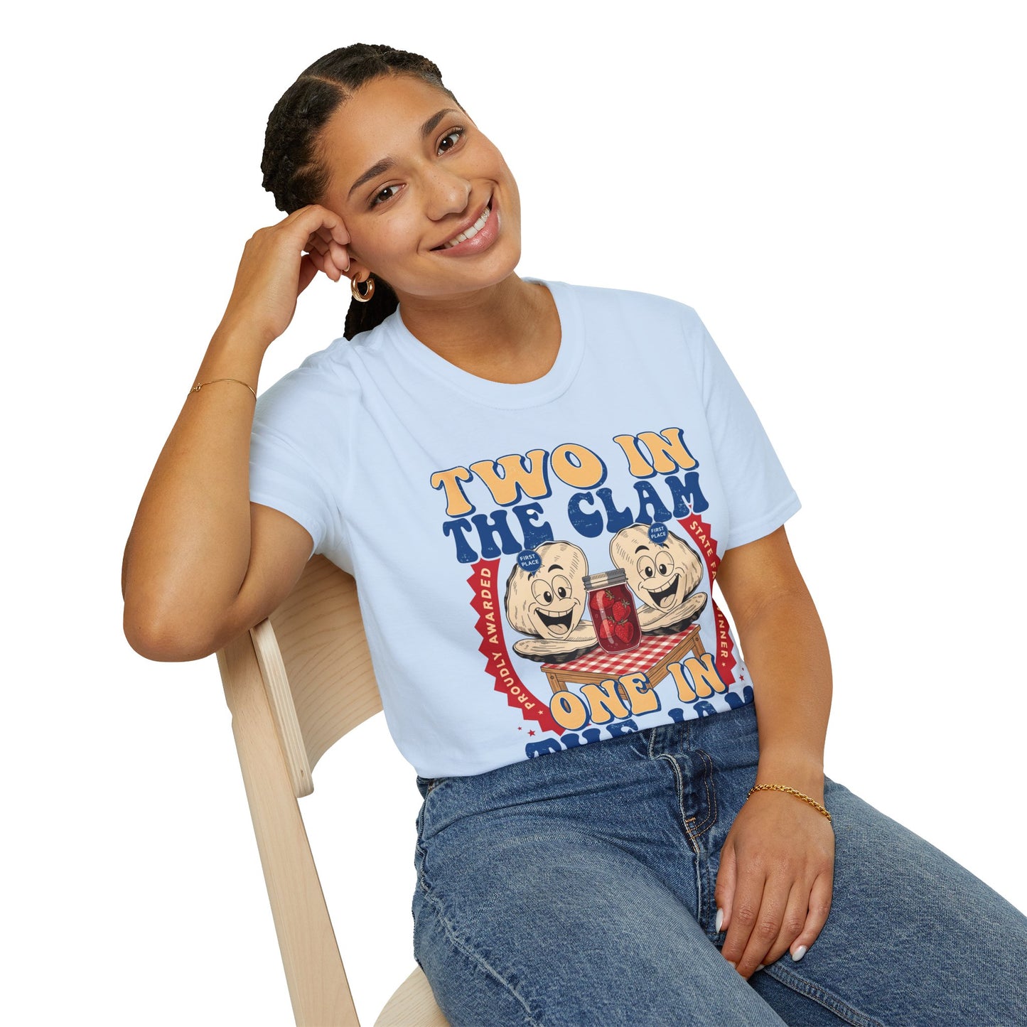 "Two in the clam One in the (jam)" - Vintage Graphic Tee