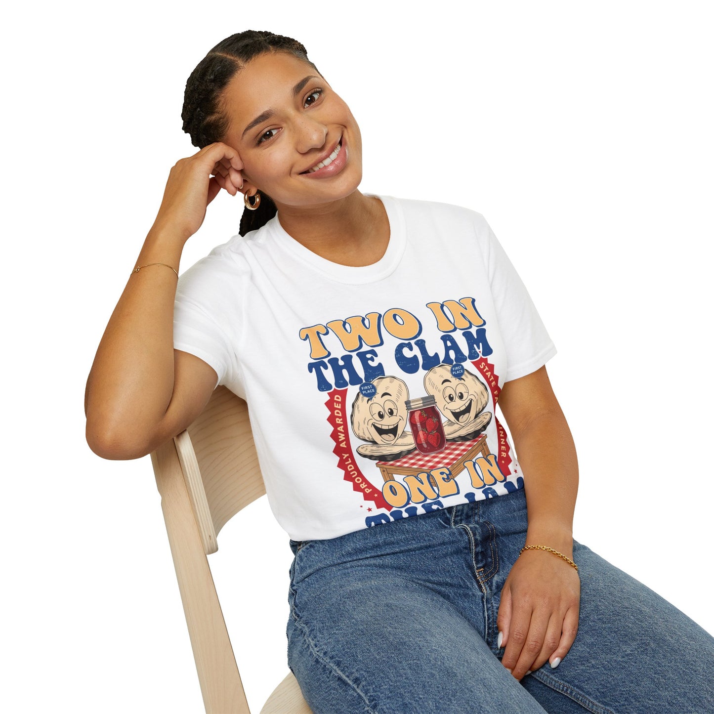 "Two in the clam One in the (jam)" - Vintage Graphic Tee