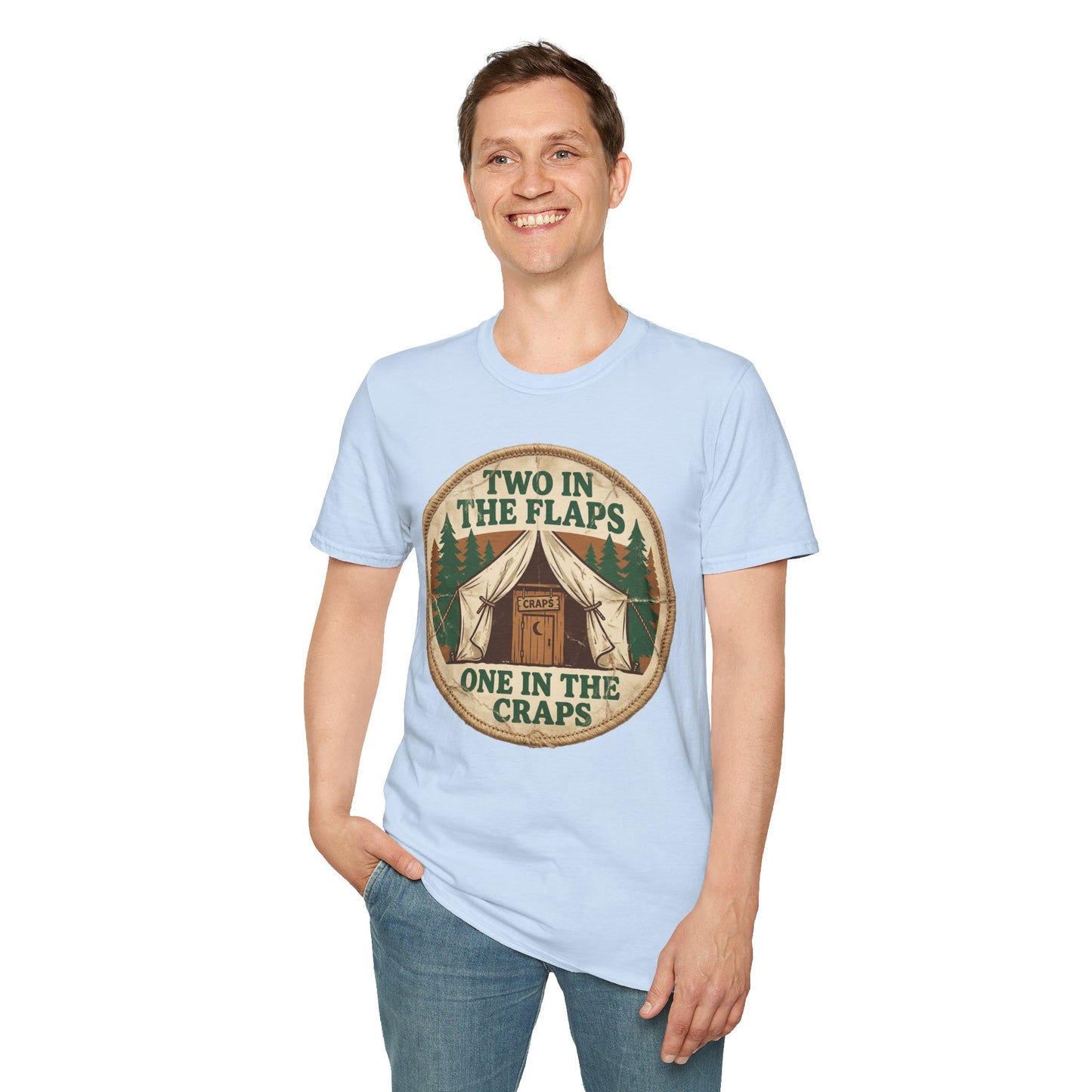 "Two in the Flaps, One in the Craps" Graphic T-Shirt