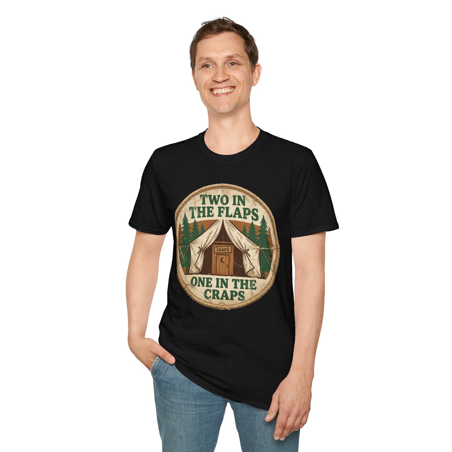 "Two in the Flaps, One in the Craps" Graphic T-Shirt