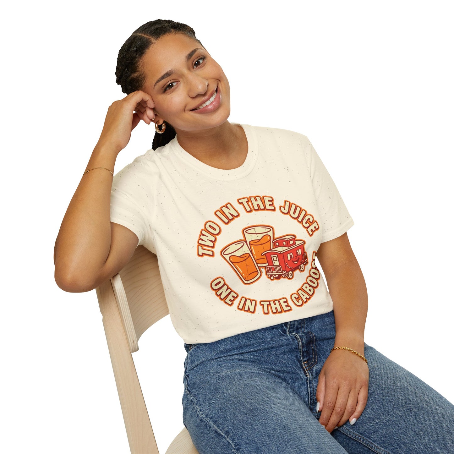 "Two in the Juice, One in the Caboose" Graphic T-Shirt