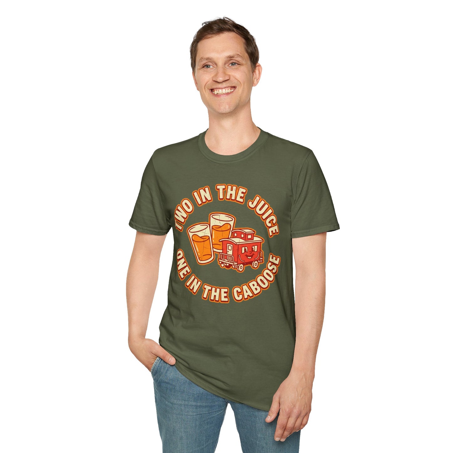 "Two in the Juice, One in the Caboose" Graphic T-Shirt