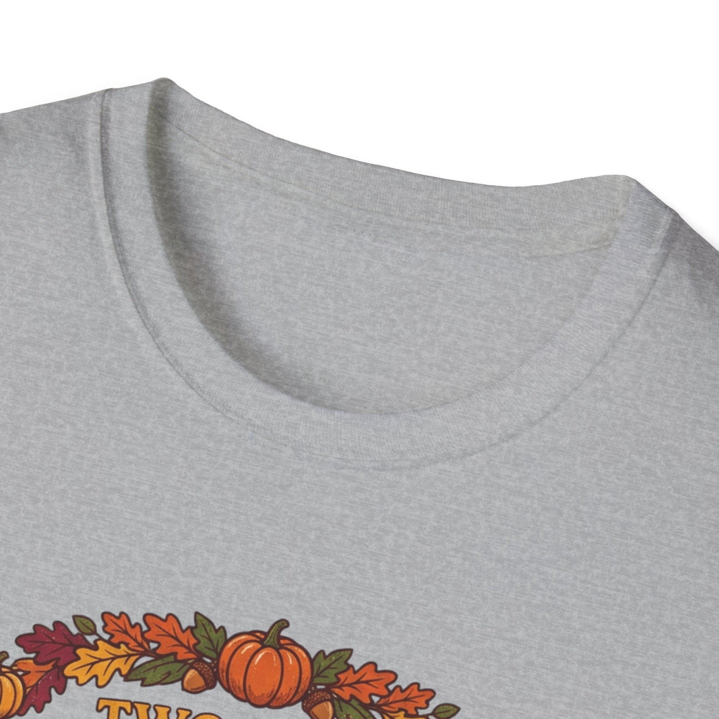 Thanksgiving T-Shirt "Two in the Muffin, One in the Stuffin'" — Cute Pilgrim Turkey Fall Graphic Tee