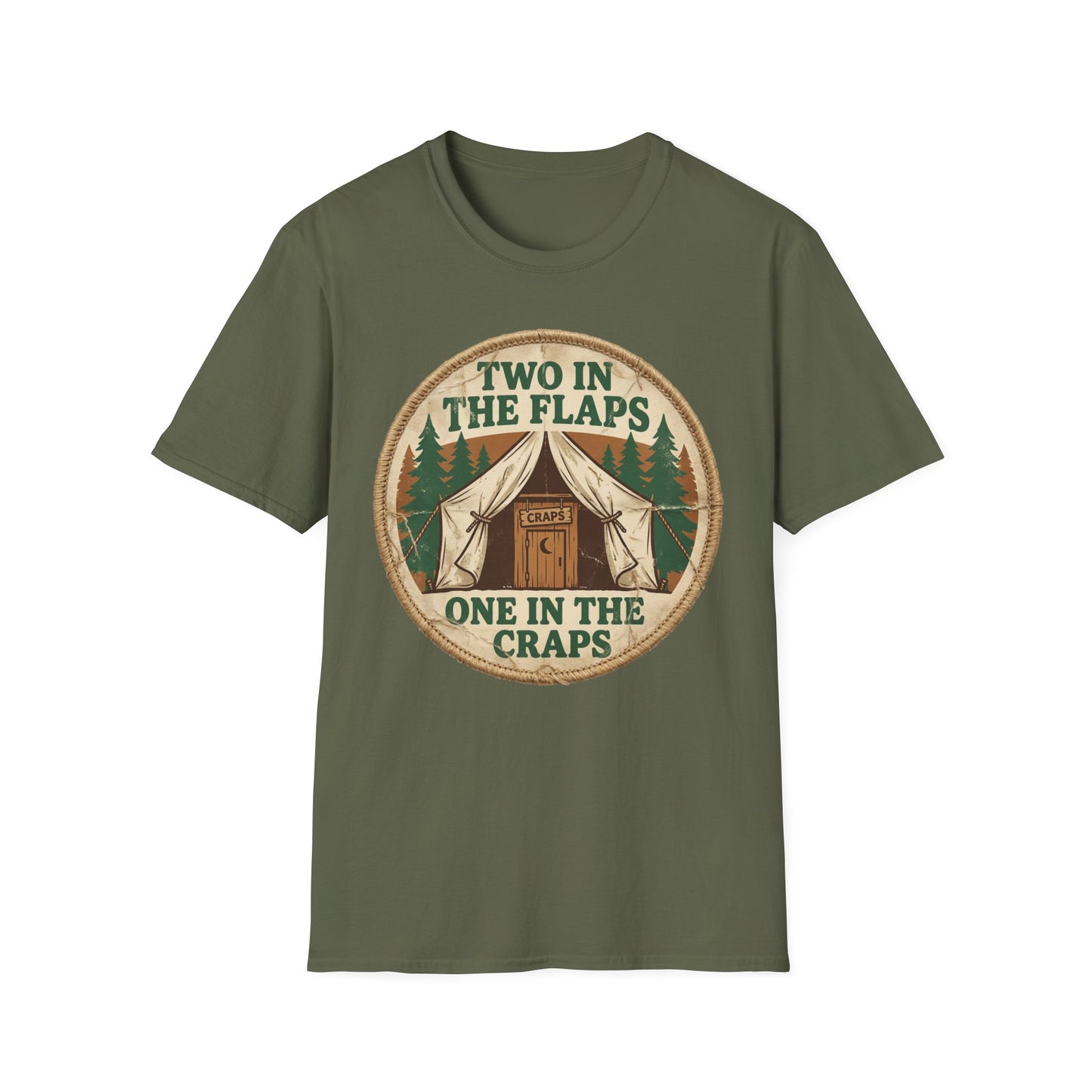 "Two in the Flaps, One in the Craps" Graphic T-Shirt