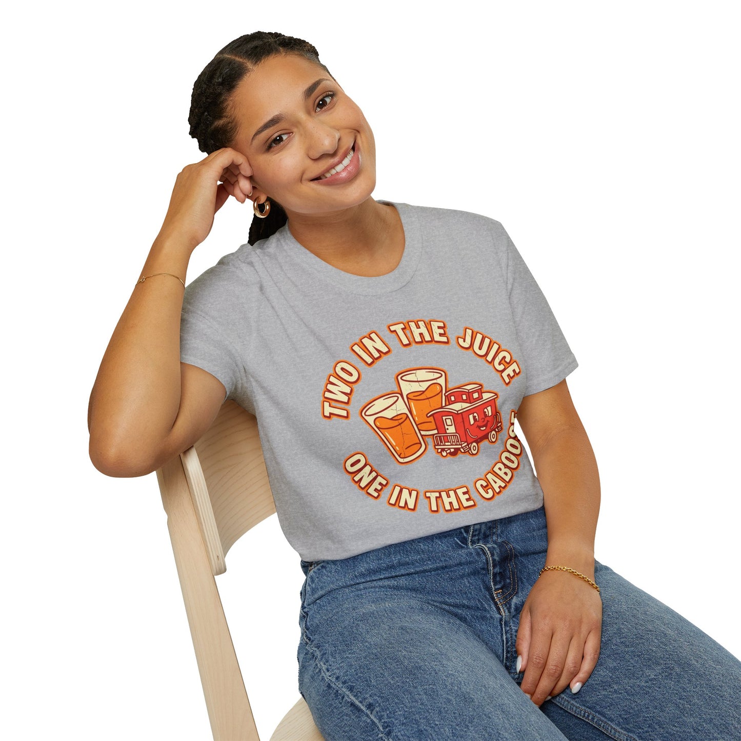 "Two in the Juice, One in the Caboose" Graphic T-Shirt