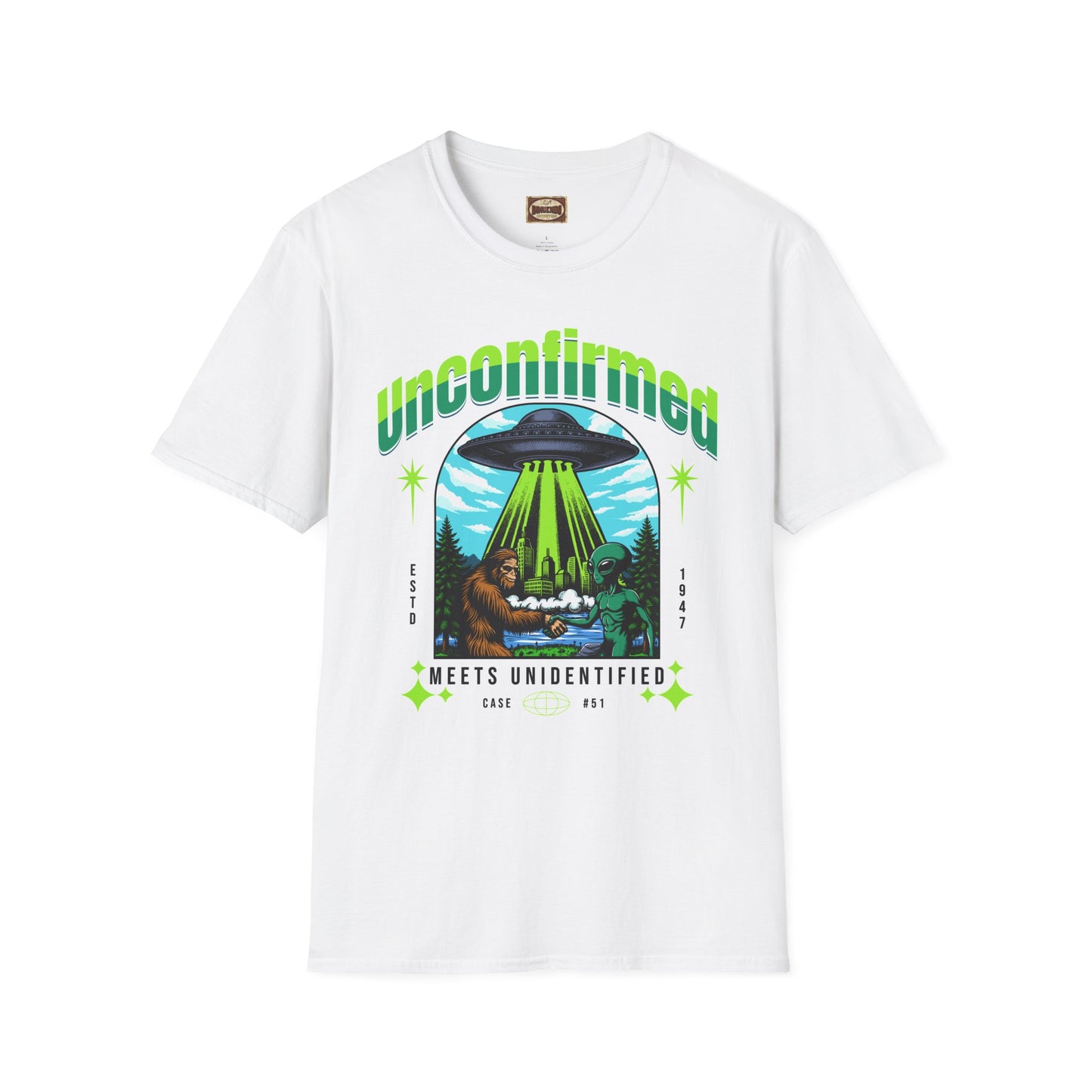 Unconfirmed Meets Unidentified - Graphic Alien/Bigfoot Tee