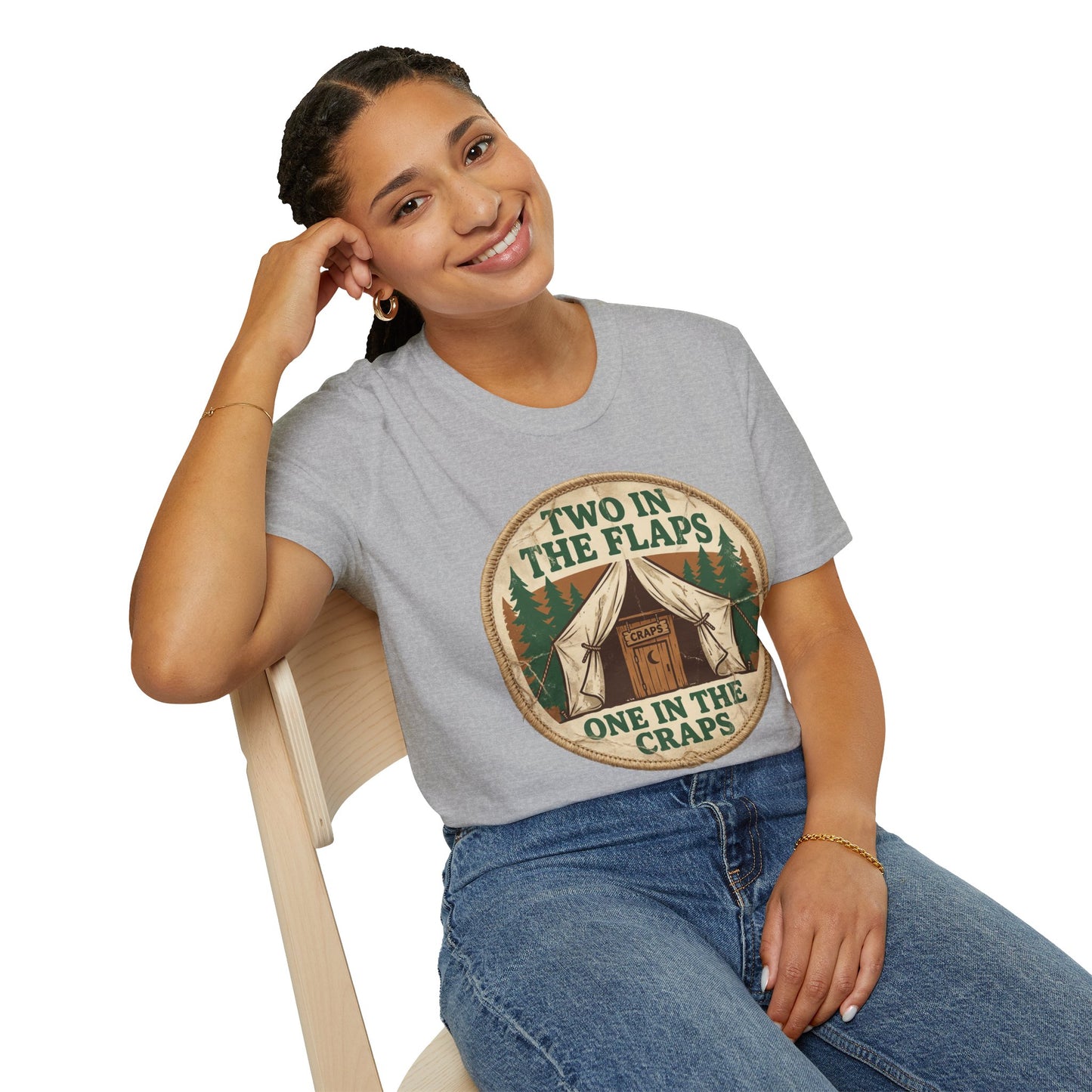 "Two in the Flaps, One in the Craps" Graphic T-Shirt
