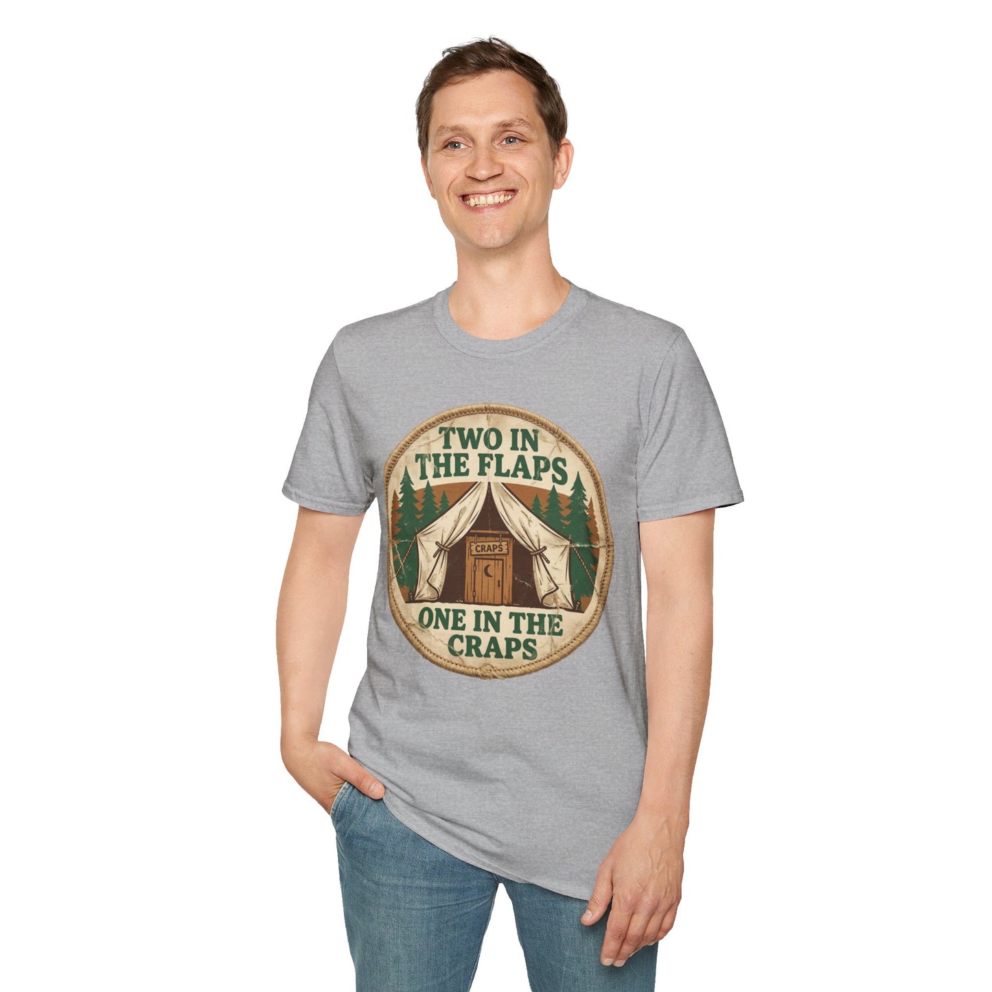 "Two in the Flaps, One in the Craps" Graphic T-Shirt