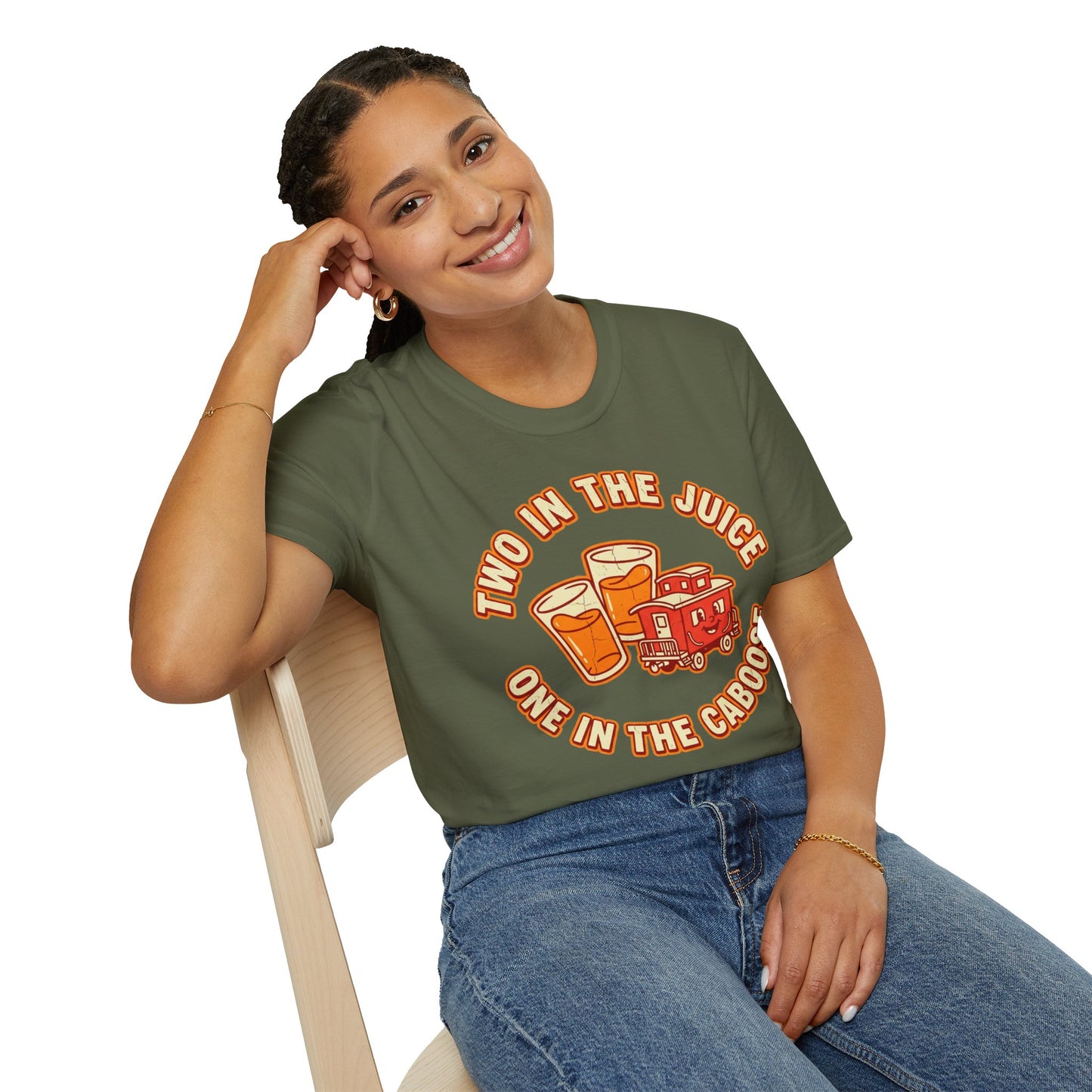 "Two in the Juice, One in the Caboose" Graphic T-Shirt