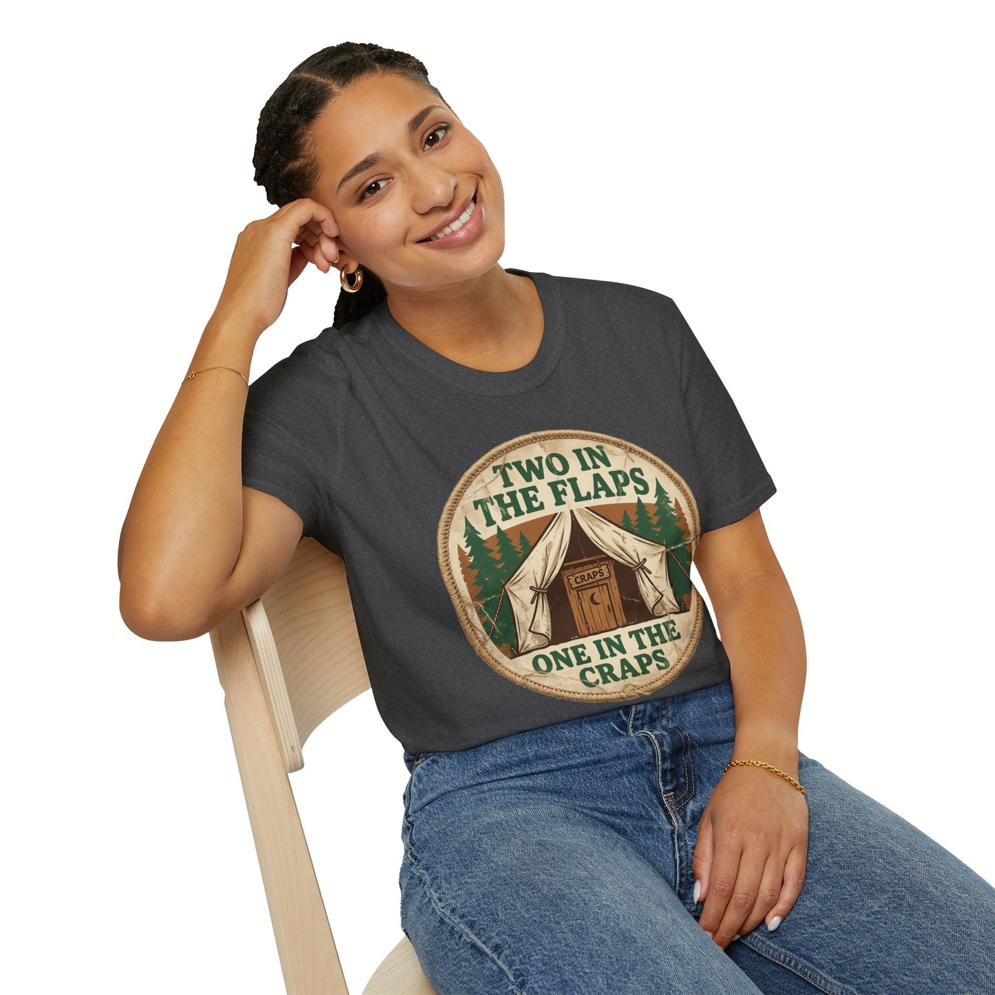 "Two in the Flaps, One in the Craps" Graphic T-Shirt