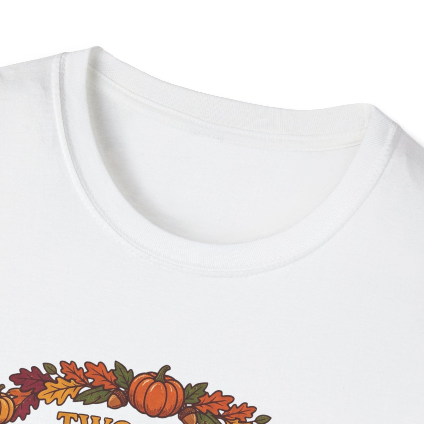 Thanksgiving T-Shirt "Two in the Muffin, One in the Stuffin'" — Cute Pilgrim Turkey Fall Graphic Tee