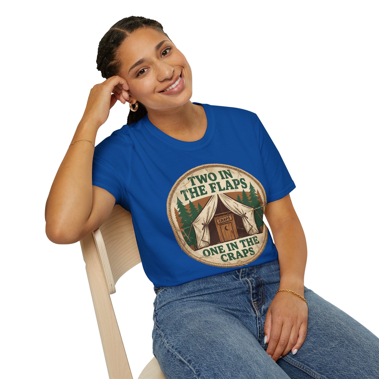 "Two in the Flaps, One in the Craps" Graphic T-Shirt