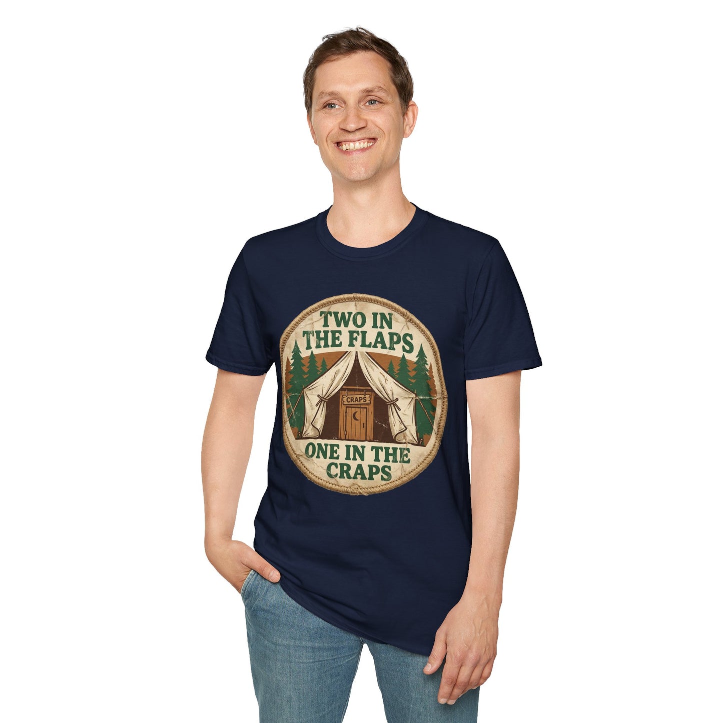 "Two in the Flaps, One in the Craps" Graphic T-Shirt