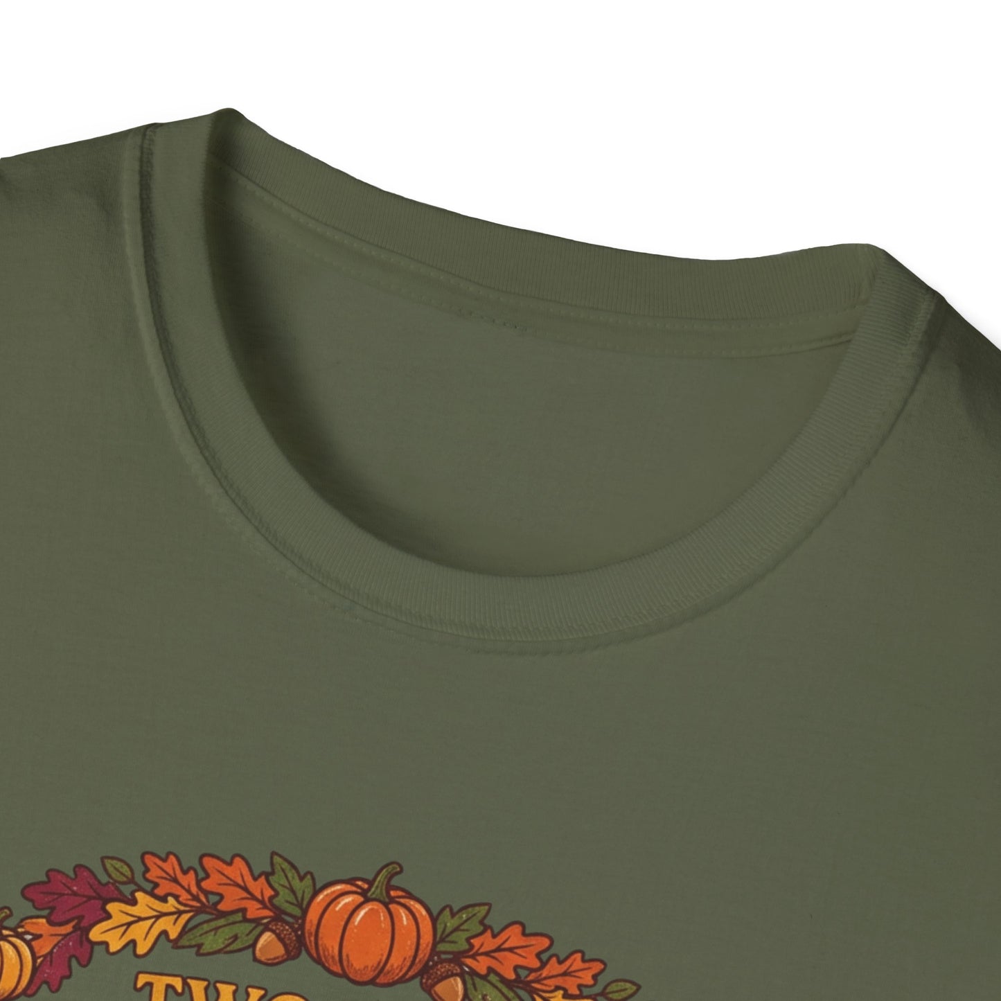 Thanksgiving T-Shirt "Two in the Muffin, One in the Stuffin'" — Cute Pilgrim Turkey Fall Graphic Tee