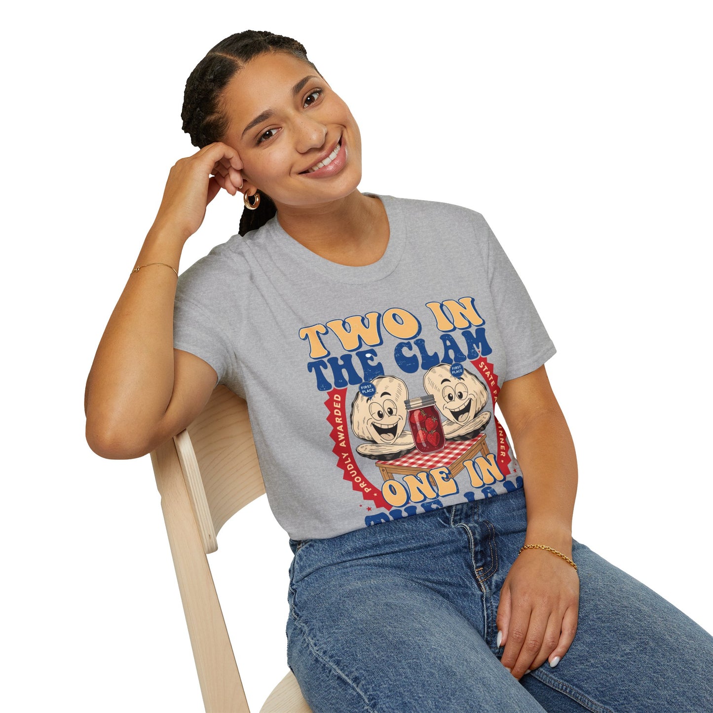 "Two in the clam One in the (jam)" - Vintage Graphic Tee