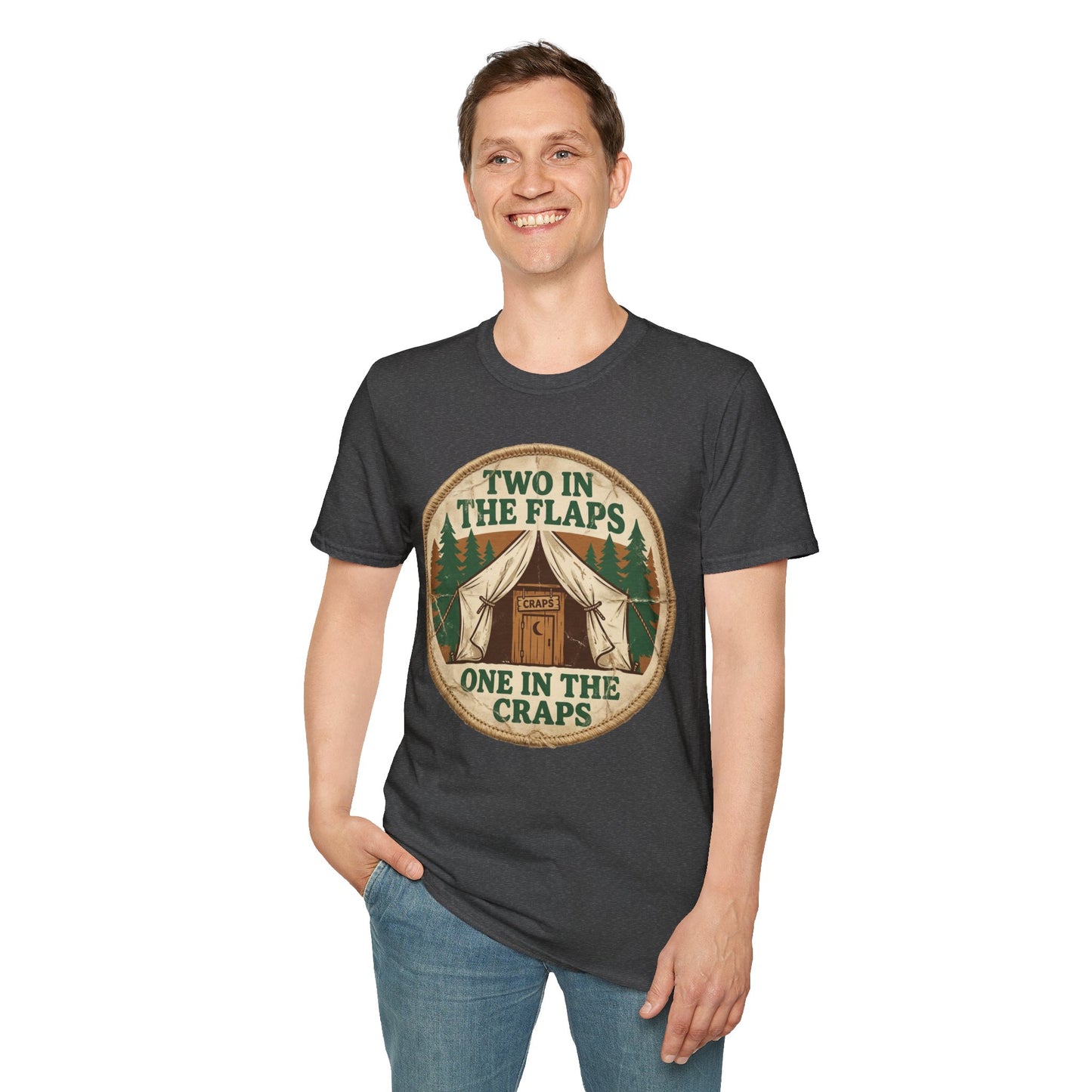 "Two in the Flaps, One in the Craps" Graphic T-Shirt