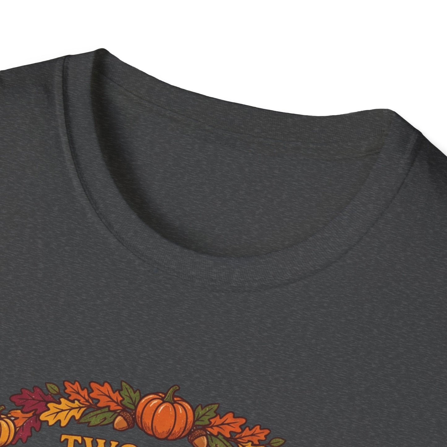 Thanksgiving T-Shirt "Two in the Muffin, One in the Stuffin'" — Cute Pilgrim Turkey Fall Graphic Tee